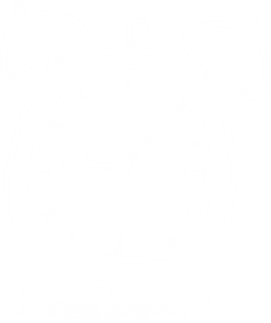 Hand-Drawn Transparent Alarm Clock Illustration On Clear Background