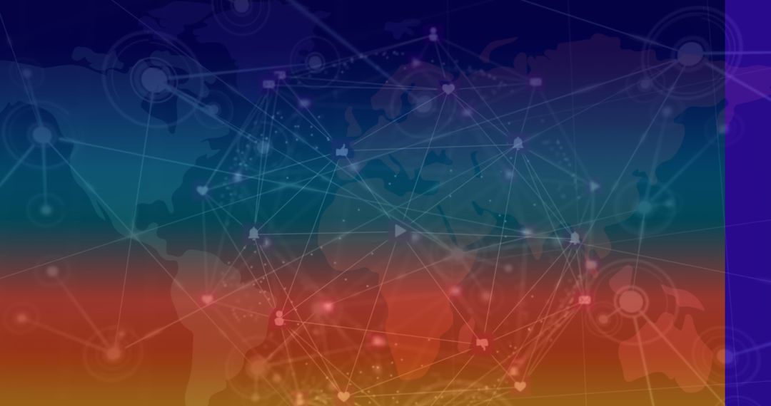 Global Networking Concept on Gradient Background