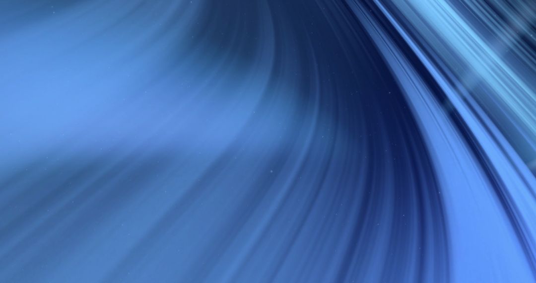 Abstract Blue Flowing Lines Over Black Background
