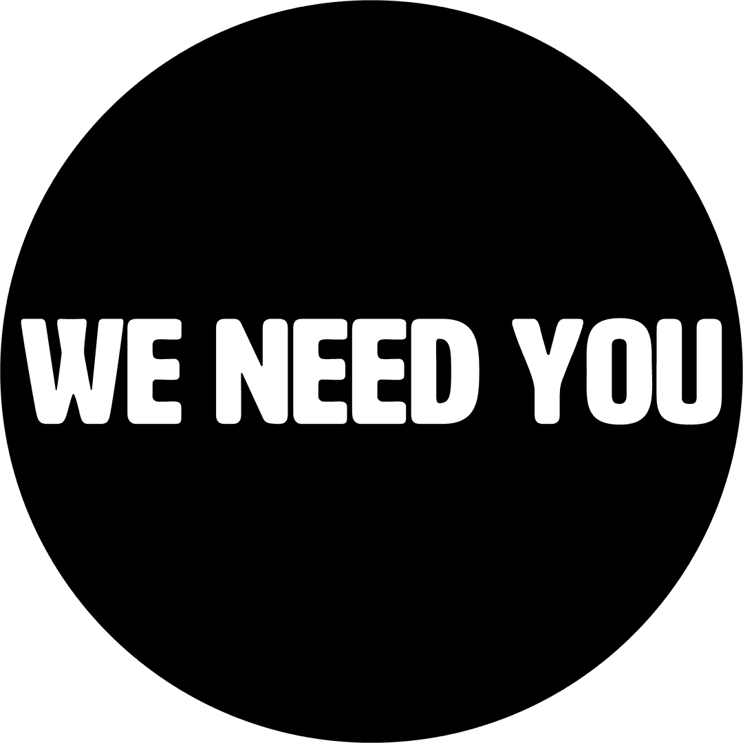 We Need You Illustration on Transparent Background