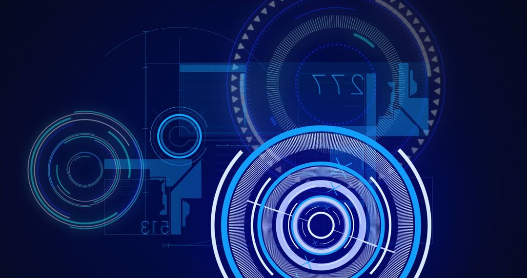 Futuristic Interface with Digital Data Scanning