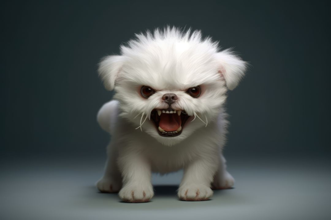Small chihuahua angry white dog on black background created using generative ai technology - Free Images, Stock Photos and Pictures on Pikwizard.com