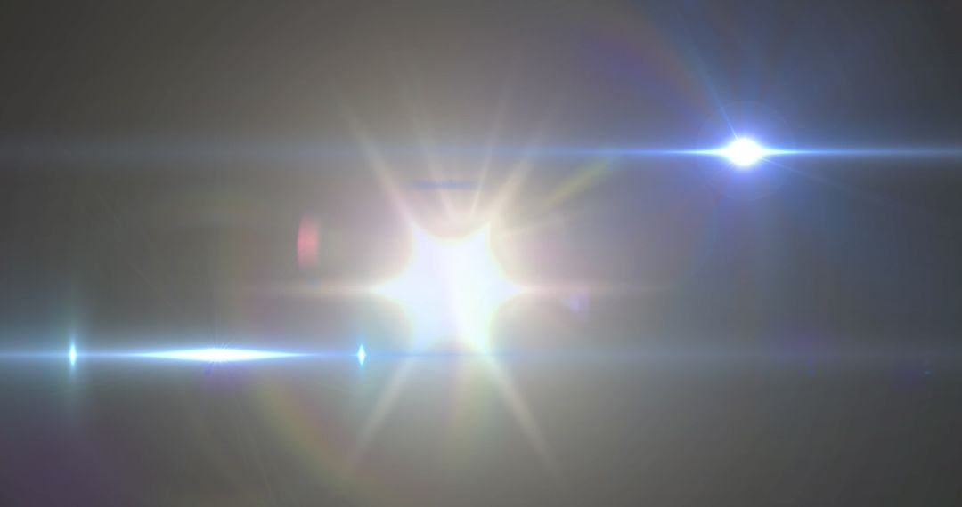 Bright Lens Flare with Dynamic Light Streaks