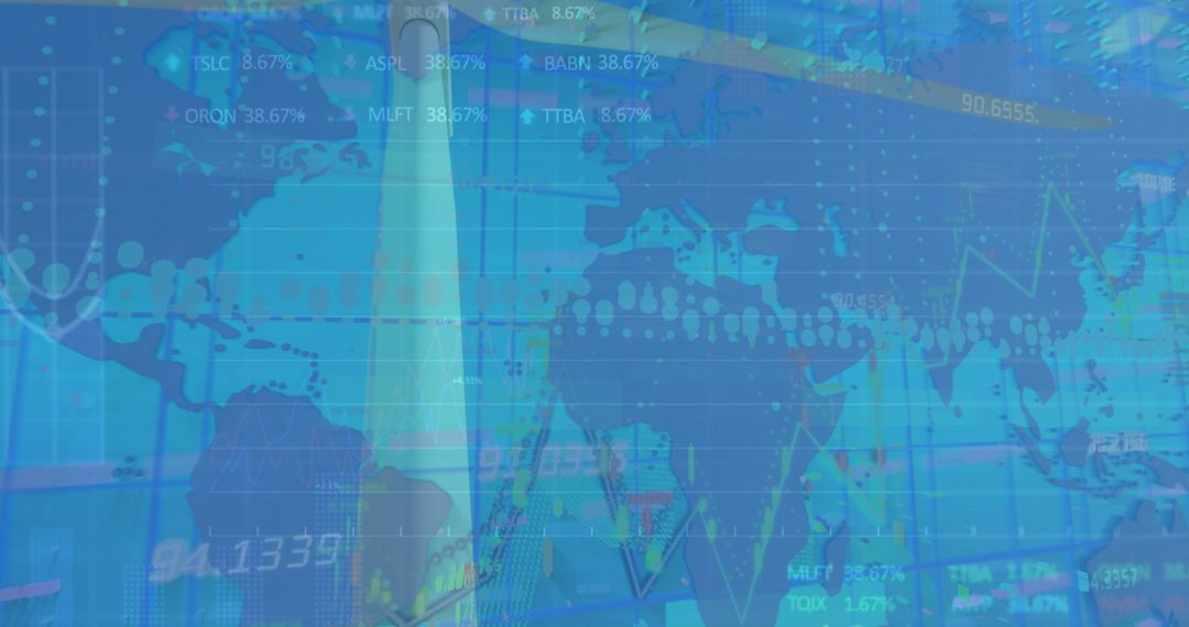 Global Financial Data on Digital World Map