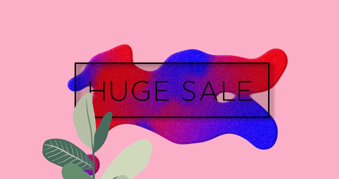 Colorful Huge Sale Design with Abstract Elements