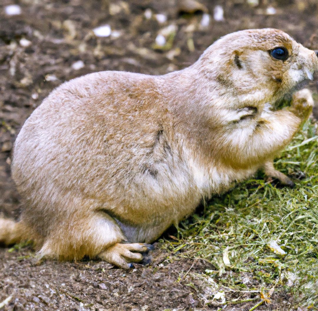 Image of close up of prairie dog against gravel and grass background - Free Images, Stock Photos and Pictures on Pikwizard.com