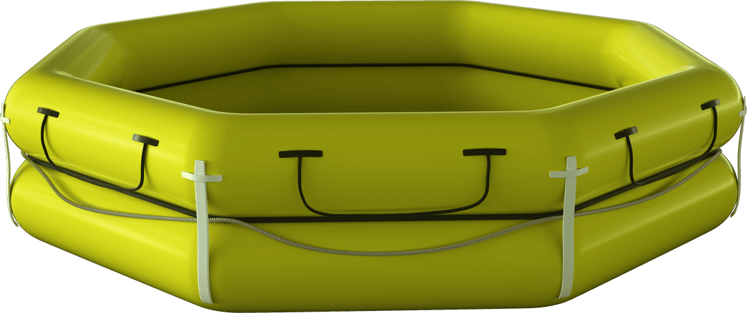 Transparent Yellow Inflatable Pool Perfect for Summer Fun