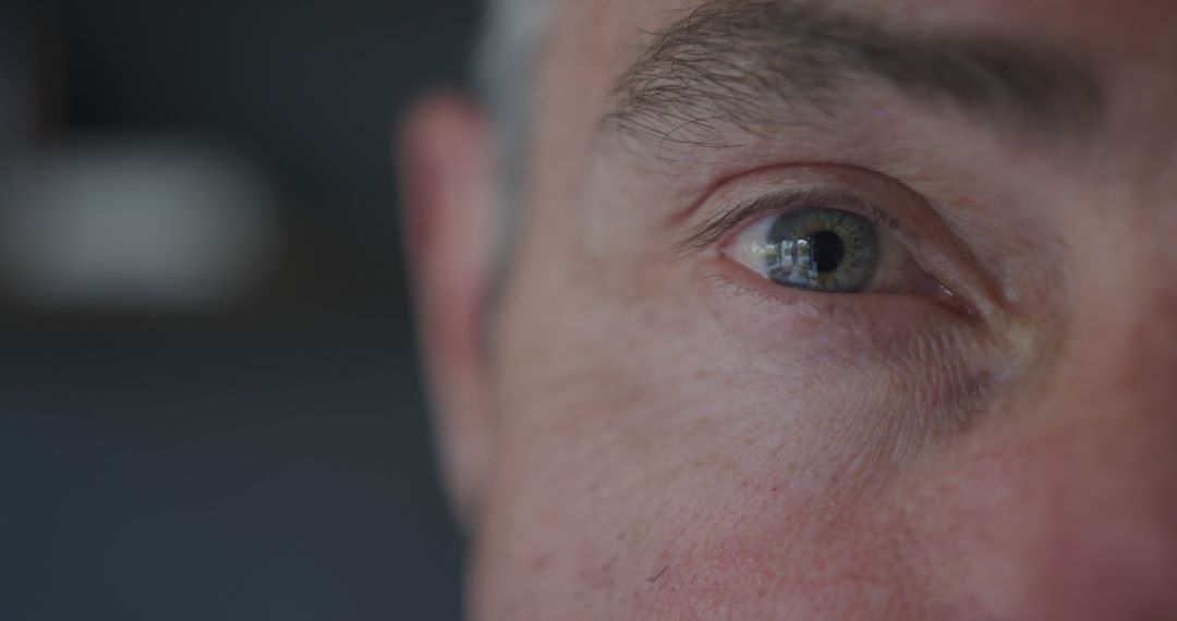 Close-Up of a Man's Eye with Reflection - Free Images, Stock Photos and Pictures on Pikwizard.com