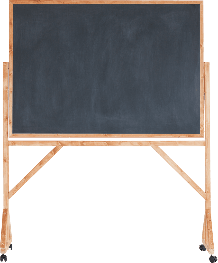 Transparent Blackboard on Wooden Stand for Education Projects