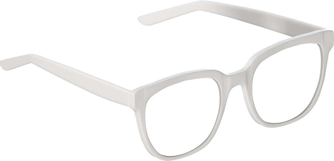 Transparent White Frame Glasses Isolated on White Background - Download Free Stock Images Pikwizard.com