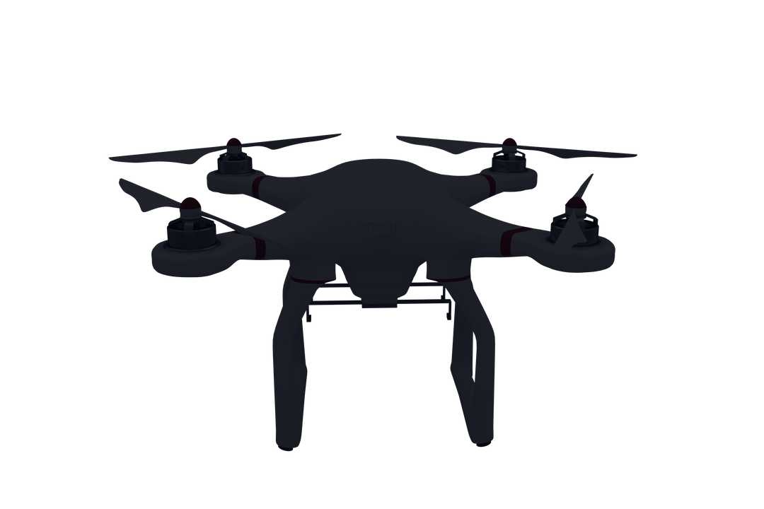 Transparent black silhouette of drone incorporating four propellers modern technology - Download Free Stock Images Pikwizard.com