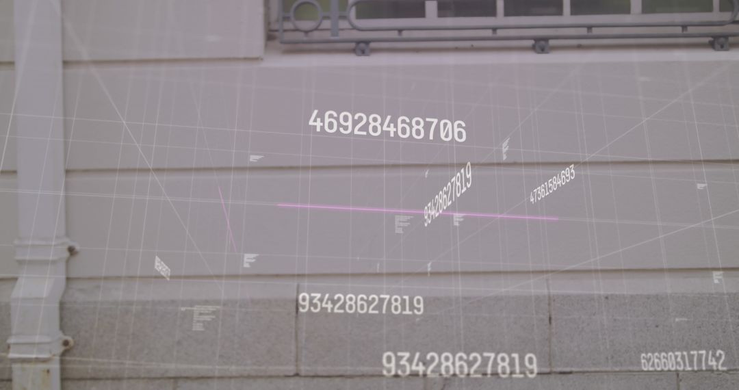 Digital Data Projection on Urban Wall Exterior