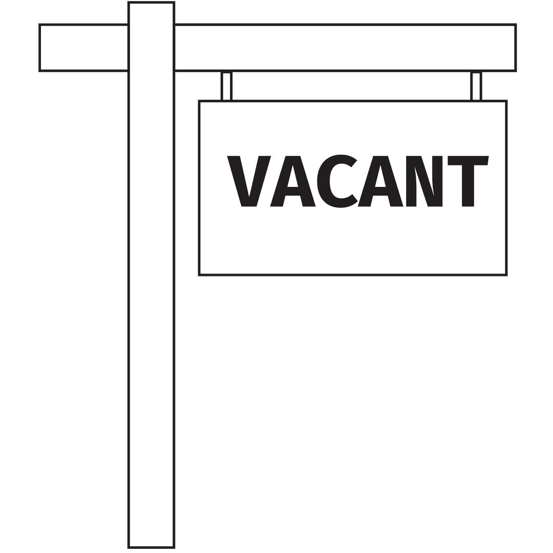 Transparent Vacant Sign Illustrating Communication