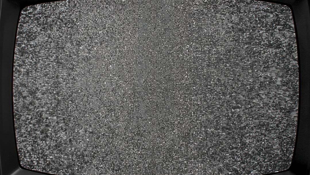Retro Static Noise on Vintage CRT Television Screen