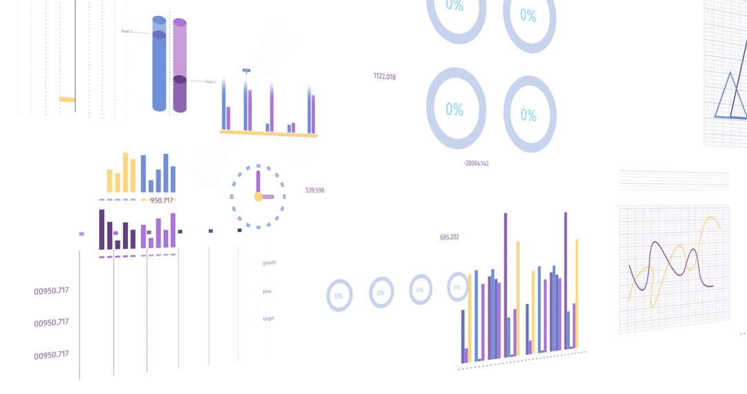 Abstract Financial Data and Statistics Visualization Concept