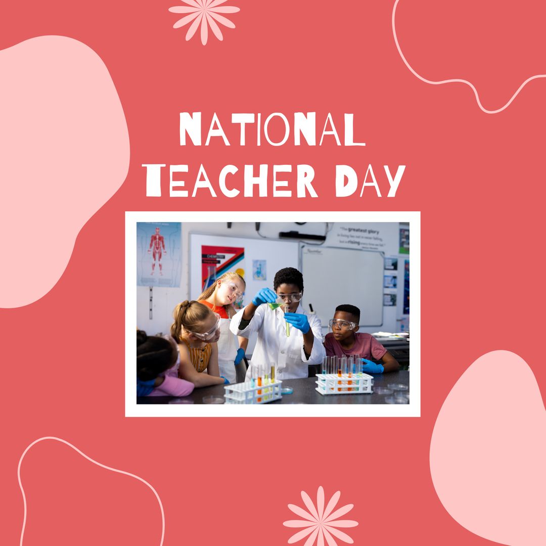 Celebrating National Teacher Day in Classroom with Curious Students