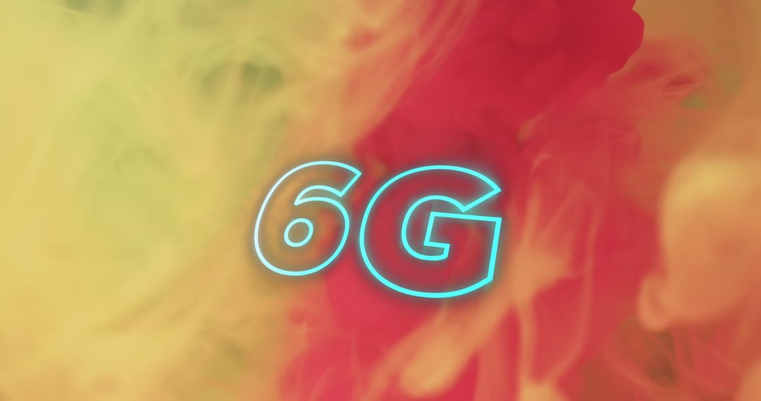 6G Technology Advancements With Abstract Color Background