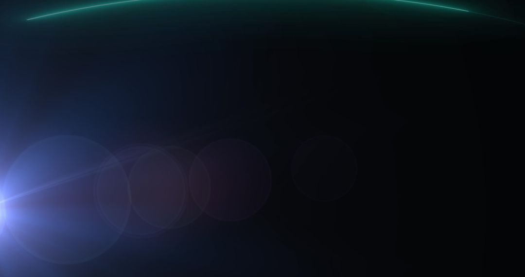 Abstract blue glowing light effect with lens flare