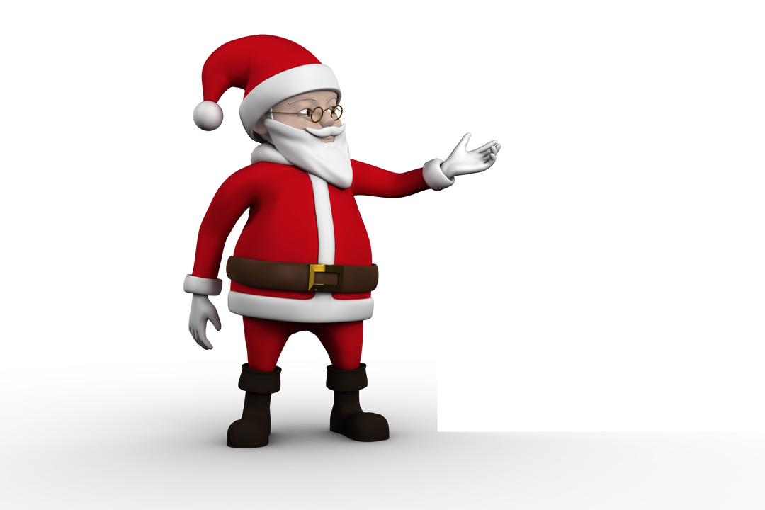 Cute Transparent Background of Cartoon Santa Claus Reaching Out Hand - Download Free Stock Images Pikwizard.com