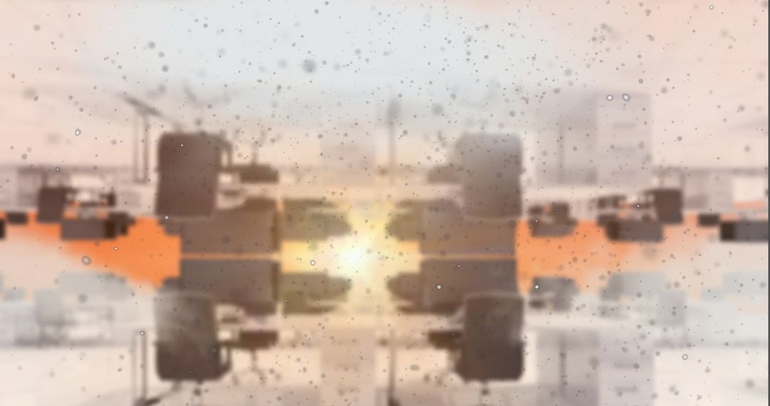 Digital Interface Concept with Moving Spots and Abstract Background