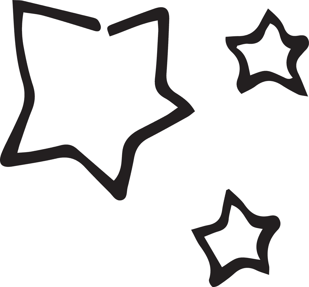 Transparent Hand-Drawn Starburst Doodles