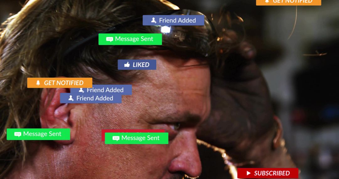 Determined Boxer Focused During Intense Training