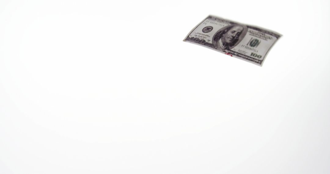 Floating Hundred Dollar Bill on White Background - Free Images, Stock Photos and Pictures on Pikwizard.com