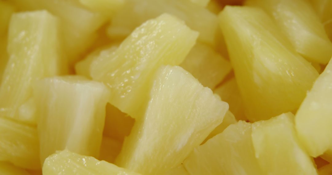 Close-Up of Refreshing Pineapple Chunks Background - Free Images, Stock Photos and Pictures on Pikwizard.com