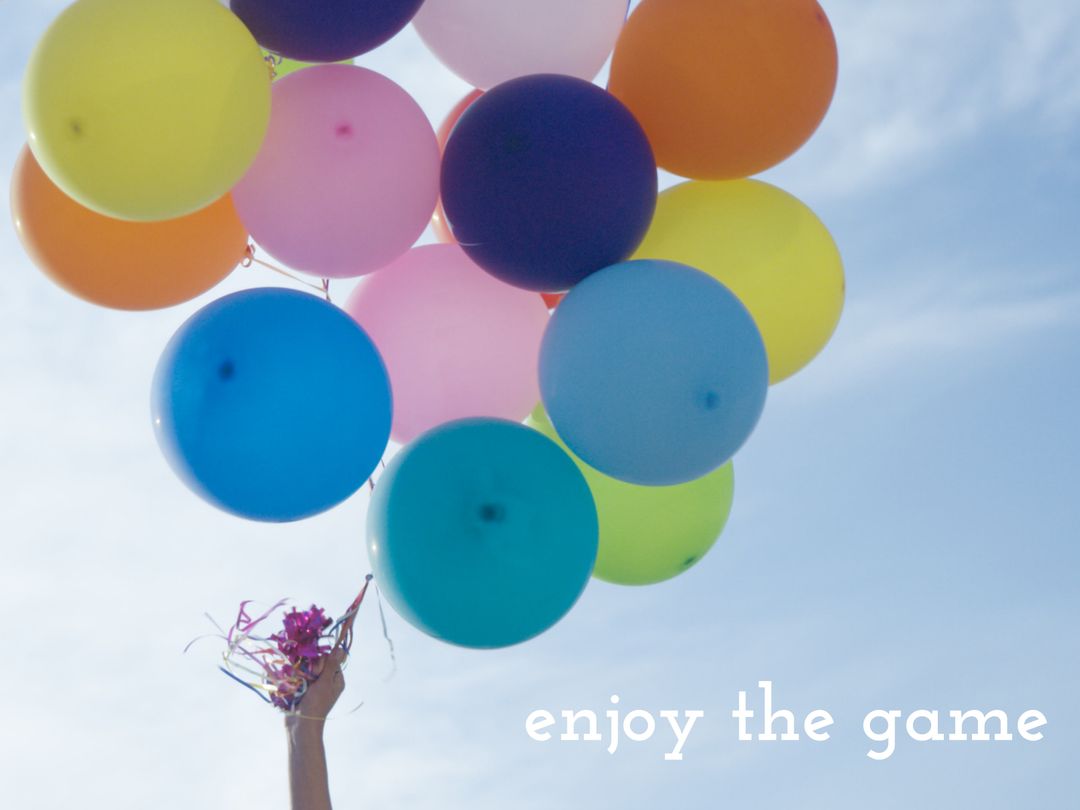 Vibrant Balloons Clear Blue Sky, Joyful Celebration Concept