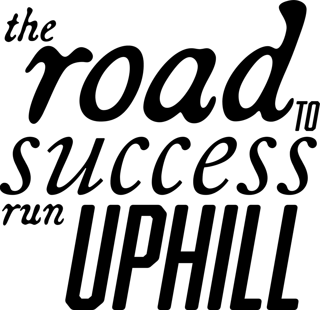 Motivational Black Letterguide Quote on Transparent Background