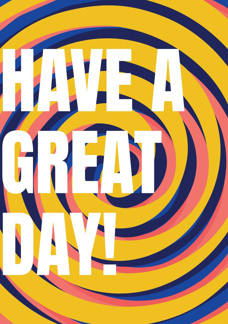 Vibrant Spiral Design with Motivational Message