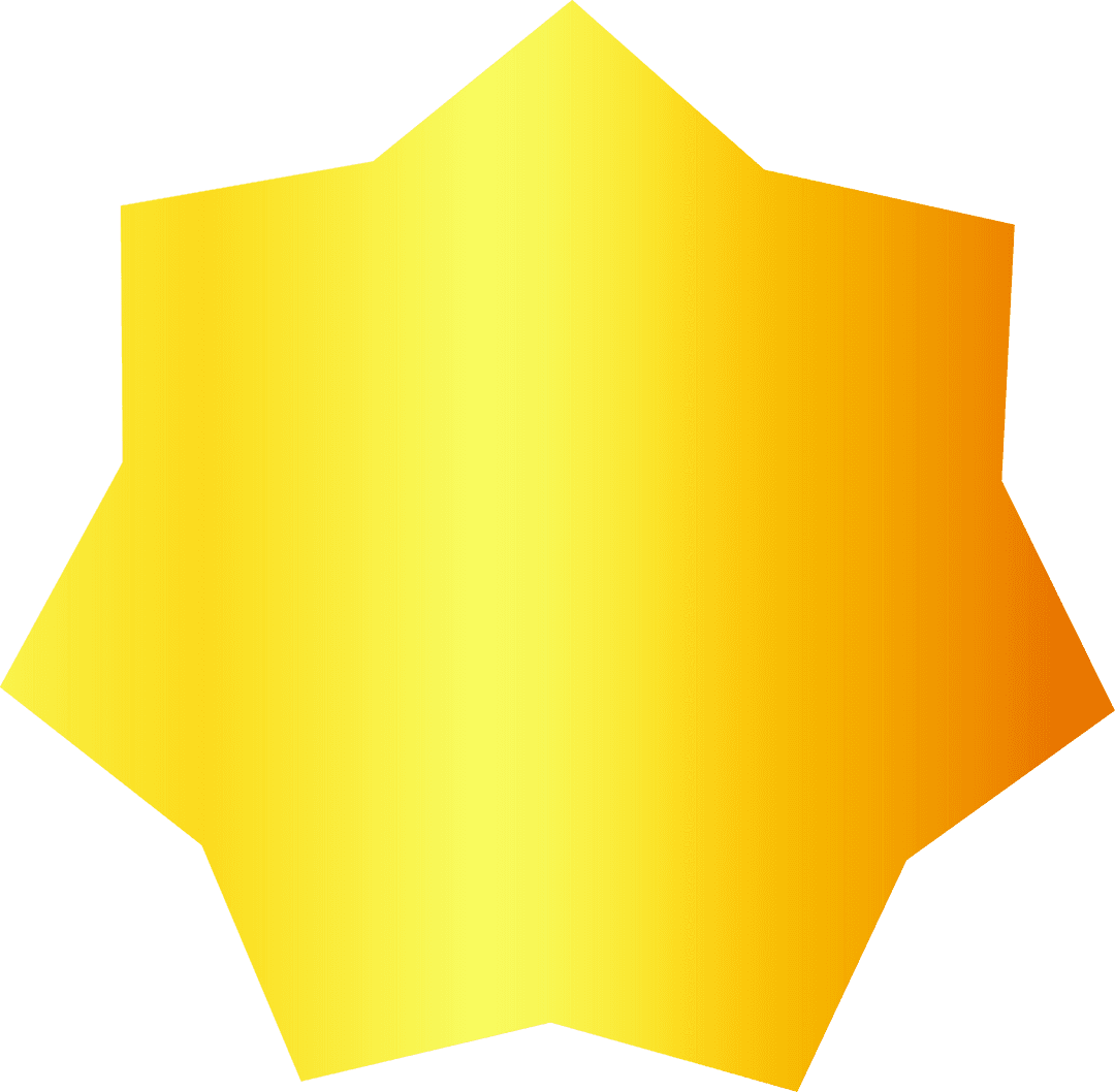 Transparent Golden Geometric Star Shape with Gradient