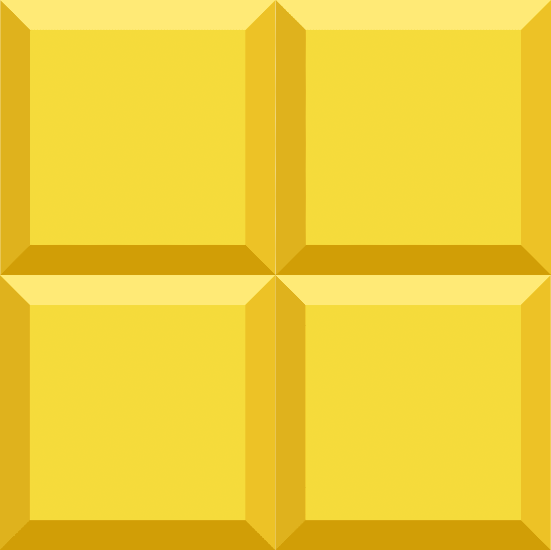 Yellow Geometric Abstract Shape on Transparent Background PNG