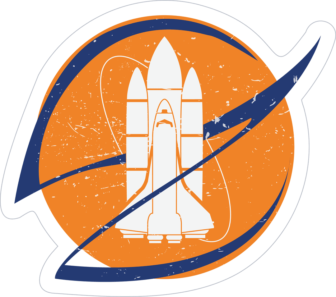 Transparent Rocket Vector with Grunge Effect