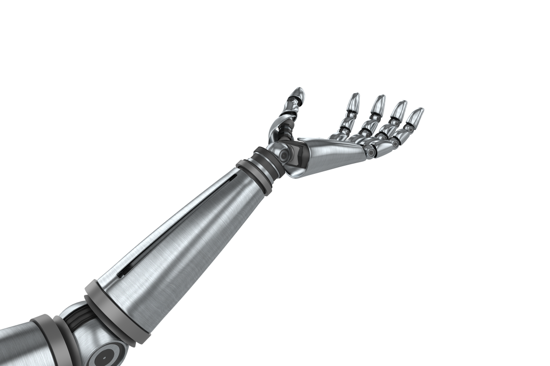 Chrome Robotic Arm Extended for Innovation and Technology - Download Free Stock Images Pikwizard.com