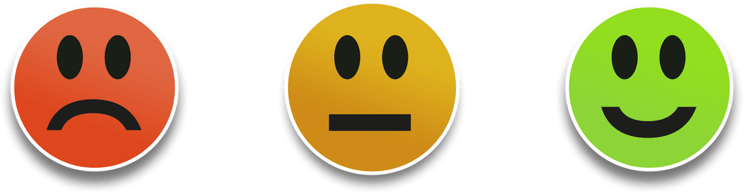 Transparent Emoticon Set Showing Diverse Emotions