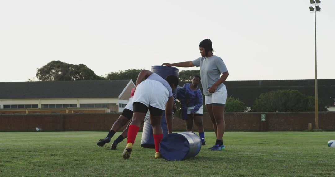 Rugby Players Training Outdoors on Field - Free Images, Stock Photos and Pictures on Pikwizard.com