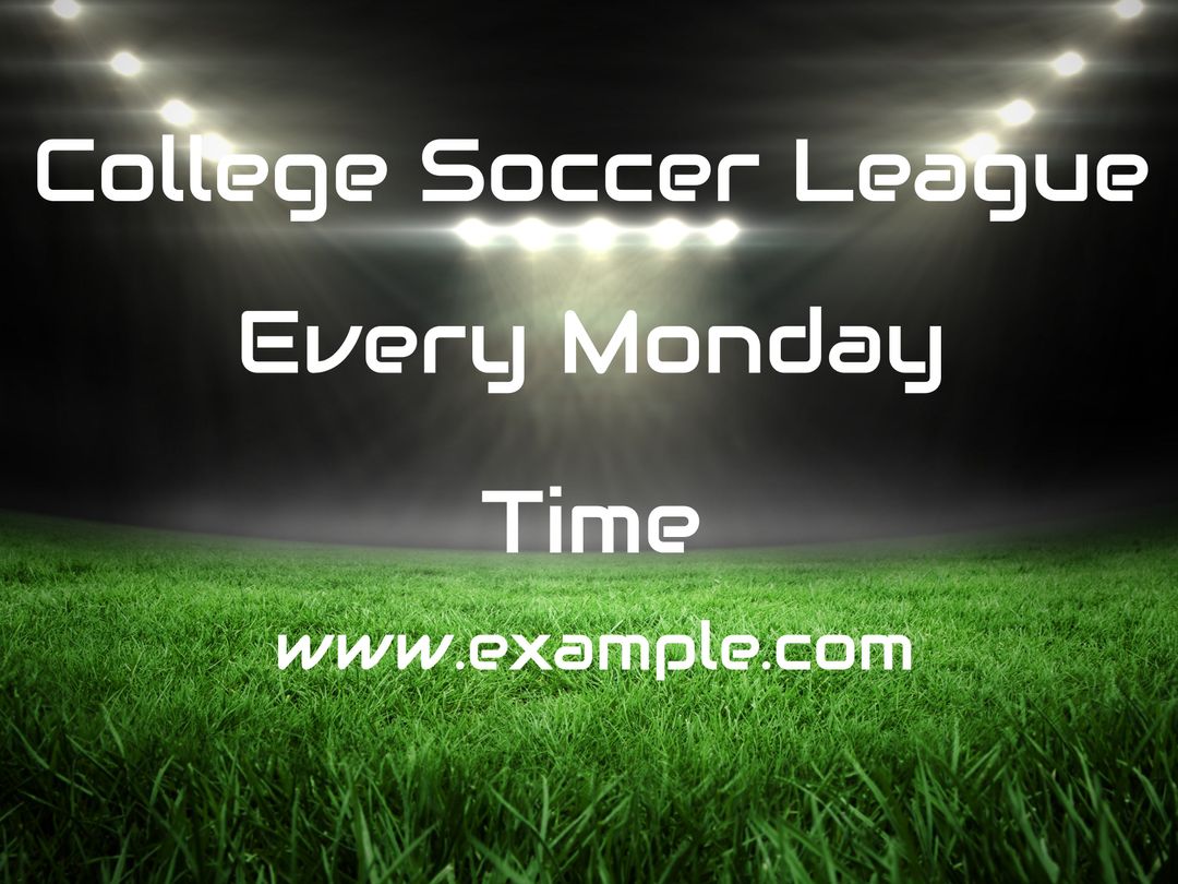 Vibrant College Soccer League Under Stadium Lights