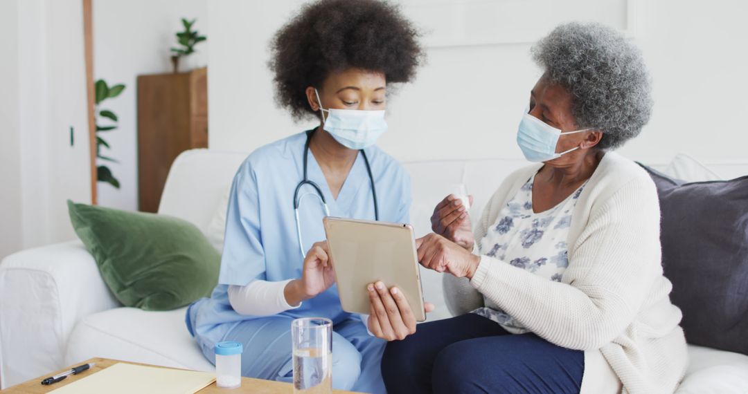 Nurse Sharing Medical Information with Elderly Patient - Free Images, Stock Photos and Pictures on Pikwizard.com