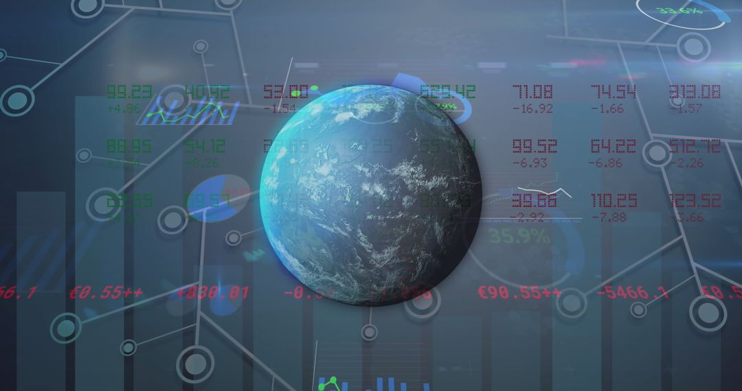 Global Finance and Technology Concept with Digital Interface