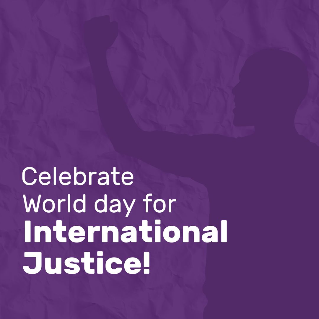 Silhouette Celebration of World Day for International Justice