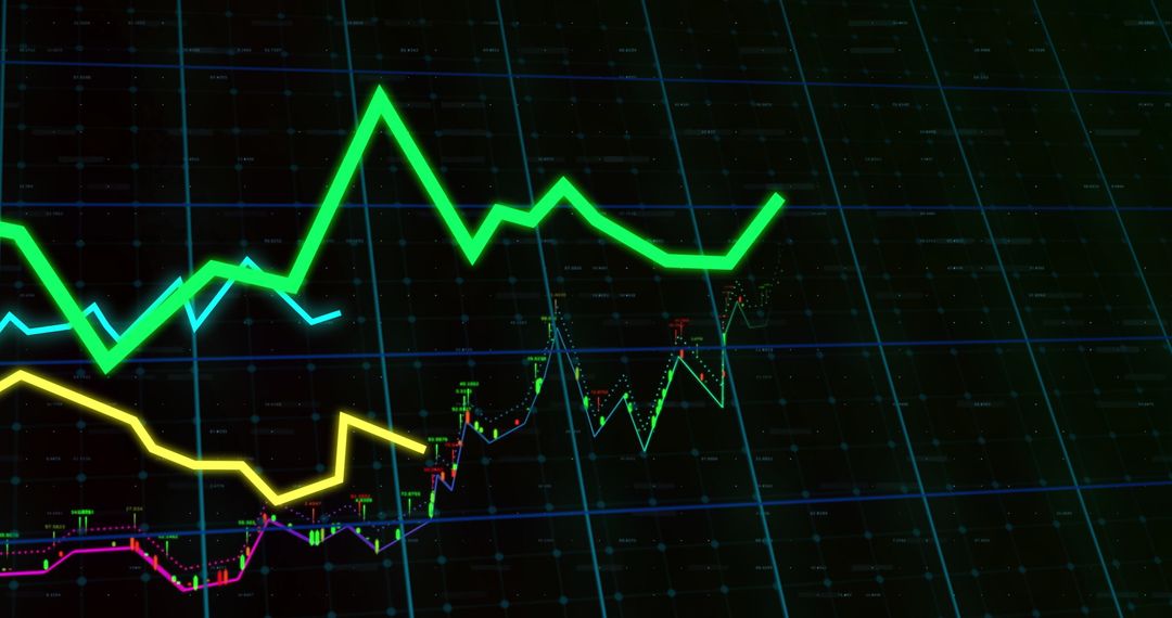 Dynamic Stock Market Analysis with Digital Graph Lines