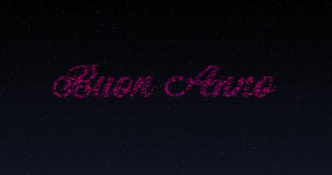 Italian New Year Wishes in Glittering Pink Script and Fireworks - Free Images, Stock Photos and Pictures on Pikwizard.com