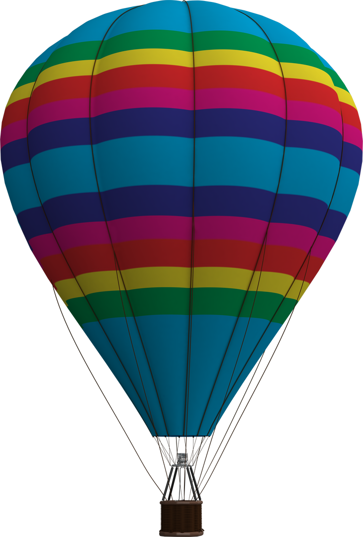 Colorful Striped Hot Air Balloon with Transparent Background - Download Free Stock Images Pikwizard.com