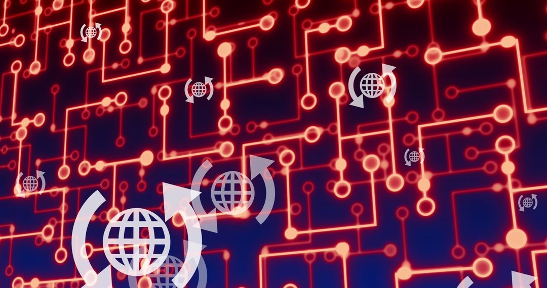 Global Connection Digital Network Graphic Overlay