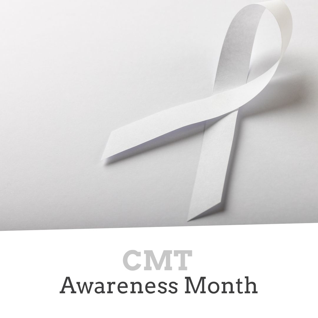 CMT Awareness Month White Ribbon Symbol Campaign - Download Free Stock Templates Pikwizard.com