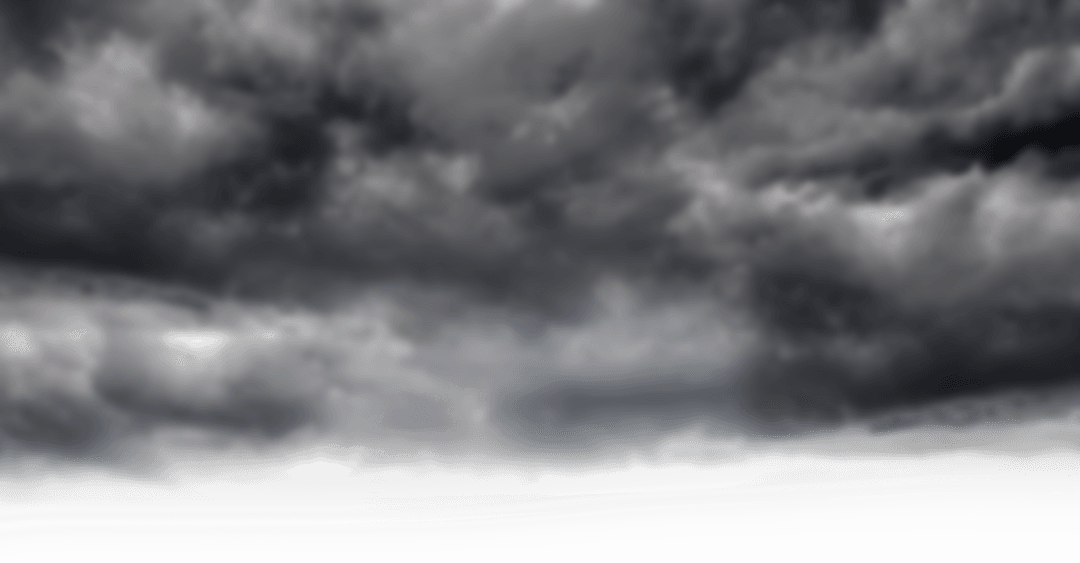 Dramatic Overcast Sky Panoramic Landscape with Transparent Horizons