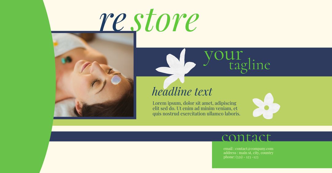 Tranquil Spa Wellness Advertisement Template for Relaxation