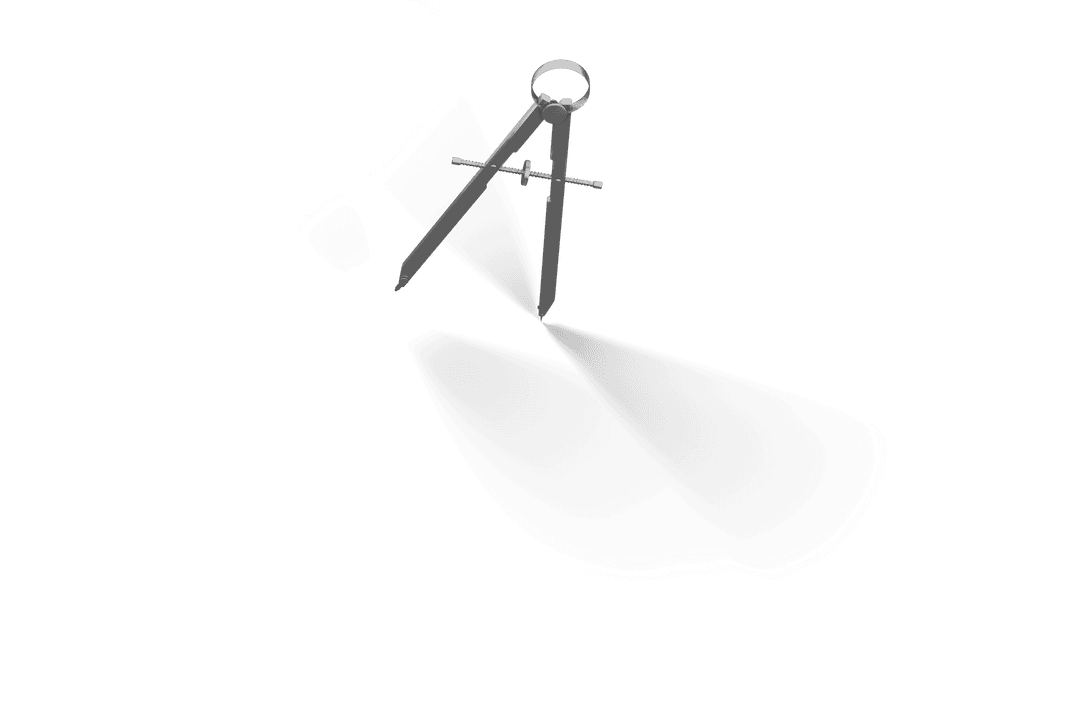 Transparent Background Illustration of Vector Compass Drawing Tool