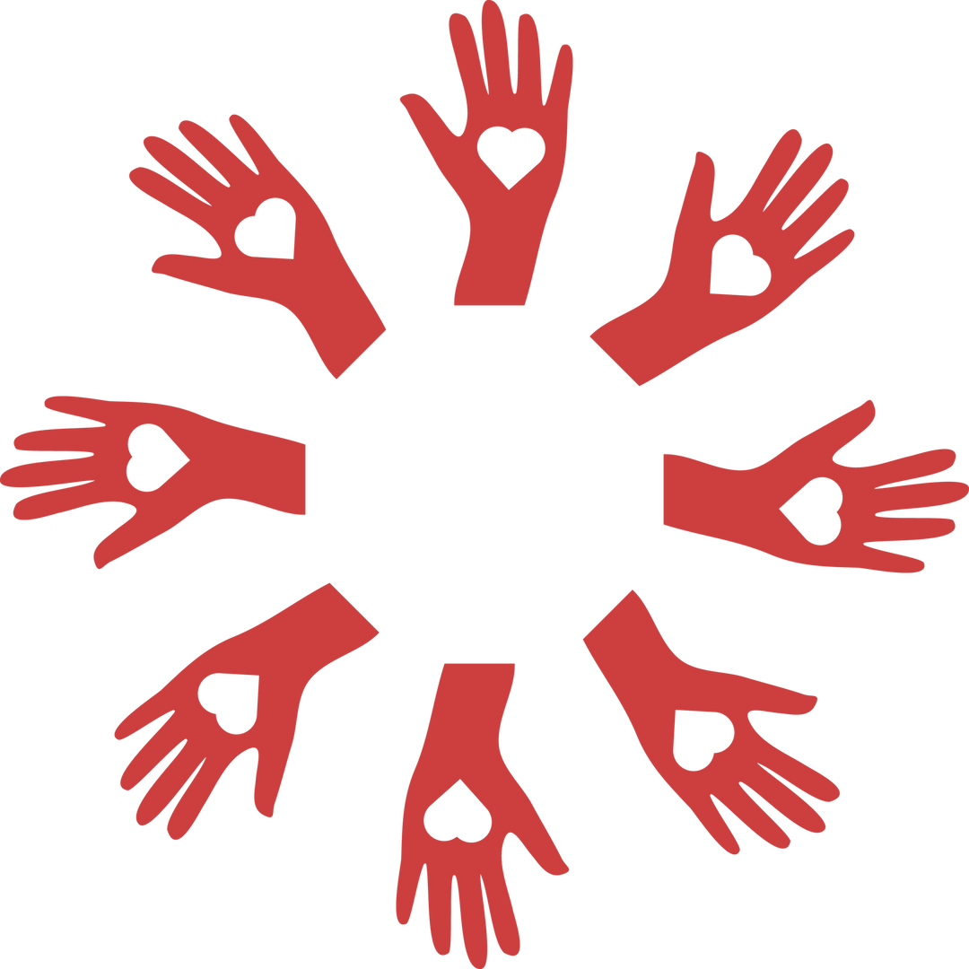 Red Hands Encircling Hearts on Transparent Background - Download Free Stock Images Pikwizard.com